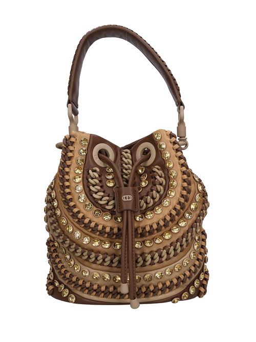 Borsa Andromeda Bucket in ecopelle LA CARRIE | 142M-EM-124-SYNBEIGE-MULTICOLOR